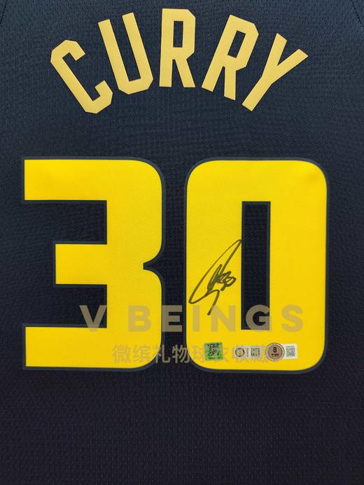收藏系列 库里 勇士队 30号蓝色 25城市亲笔签名球衣 商品图2