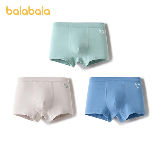【超模君严选】巴拉巴拉男童内裤棉平角小中大童四角短裤纯棉裆不夹P亲肤三条装 商品图0