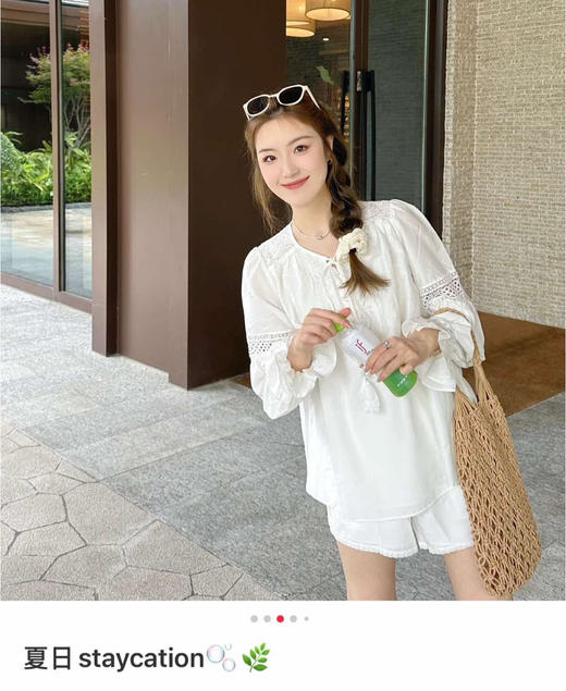 正品版本Fabriqu*e镂空刺绣衬衫短裤套装051908 商品图6