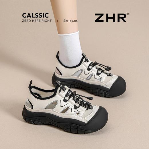 ZHR则则厚底户外登山鞋女2025夏季小个子内增高休闲鞋百搭溯溪鞋 商品图7