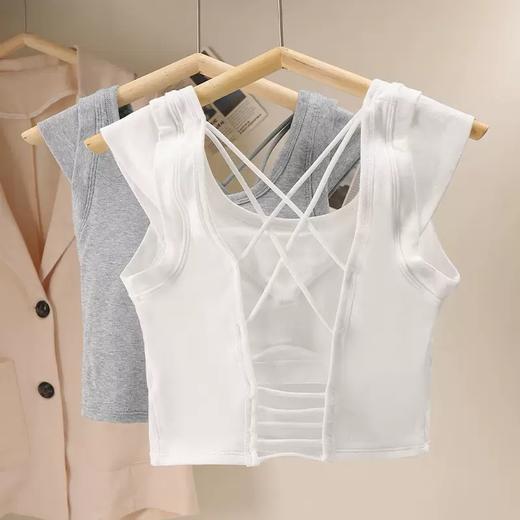 工厂直销 | 夏季清凉吊带背心 带胸垫 后背镂空款/10A抗菌款 两件立减5元 商品图0