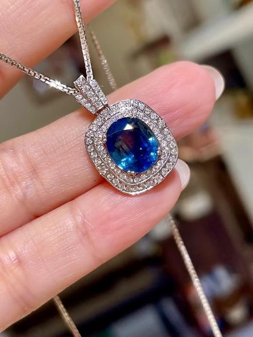 3.54ct刻面蓝宝石吊坠 商品图1
