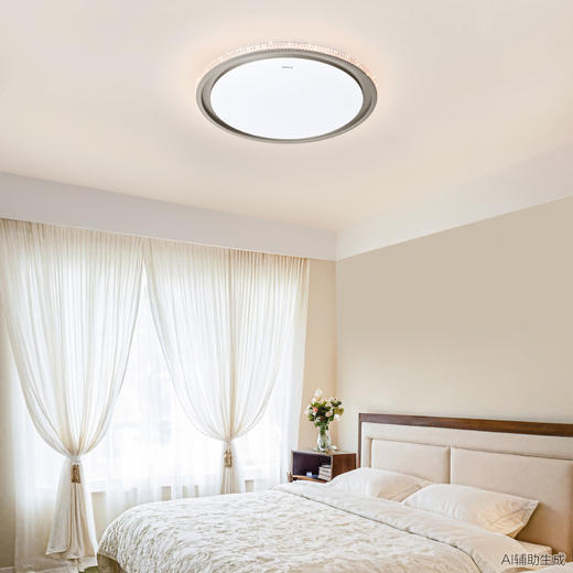 欧普（OPPLE）led吸顶灯具家用圆形卧室灯儿童现代简约馨房间灯心漾 商品图4