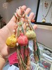 天然朱砂平安扣 五彩环编织红绳+丝绸香囊挂饰 商品缩略图9