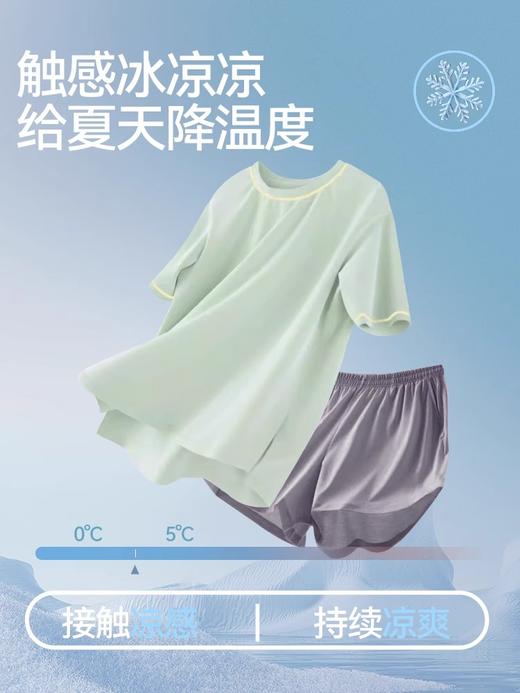 （合作款）内茵带胸垫双沿条撞色家居服套装 商品图3