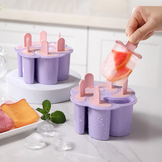 【雪糕模具】美丽雅雪糕盒冰格冰块模具家用食品冰棍冰棒冰淇淋冻冰糕自制冰盒级双层冰糕盒花形 商品图5