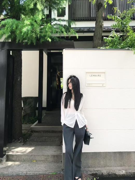 COCO ZONE 刘一一 【真丝混纺】复古简约松紧腰带休闲裤CD2A1119 商品图1