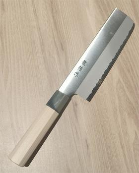 日本制龙德作八角形木手柄切菜刀/三德刀