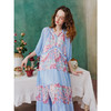 两三事 晴海花园 2025夏季新款度假风印花拼接灯笼袖连衣裙 商品缩略图2