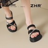 ZHR则则厚底珍珠拖鞋2025新款气质百搭网纱一字拖仙女外出拖鞋女 商品缩略图2