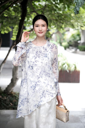 盛唐牡丹| 真丝雪纺斜襟女上衣