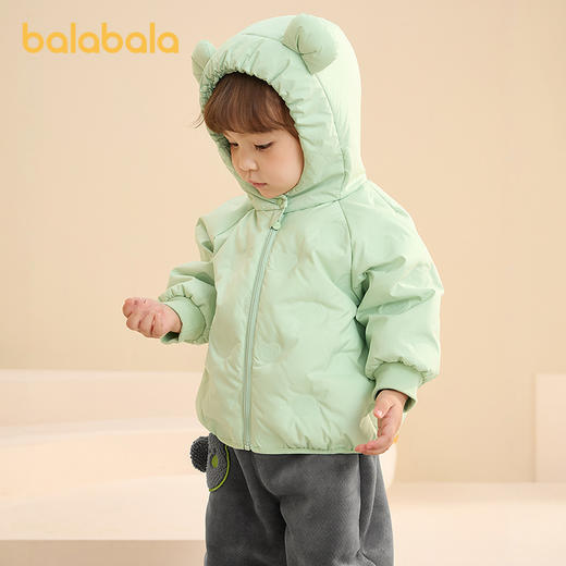 巴拉巴拉童装宝宝羽绒服男童女童连帽外套2025冬装新款小熊上衣萌 商品图2