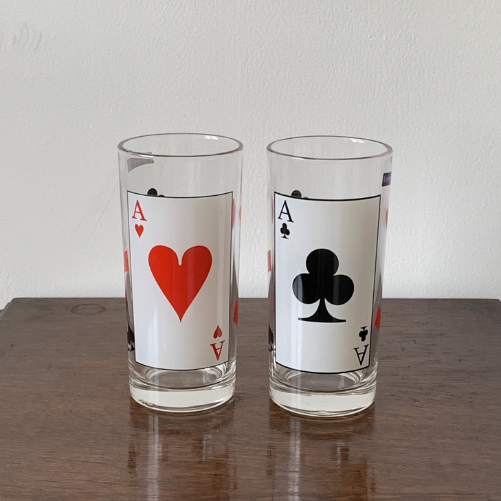 【苏州】法国Luminarc扑克牌印花玻璃杯