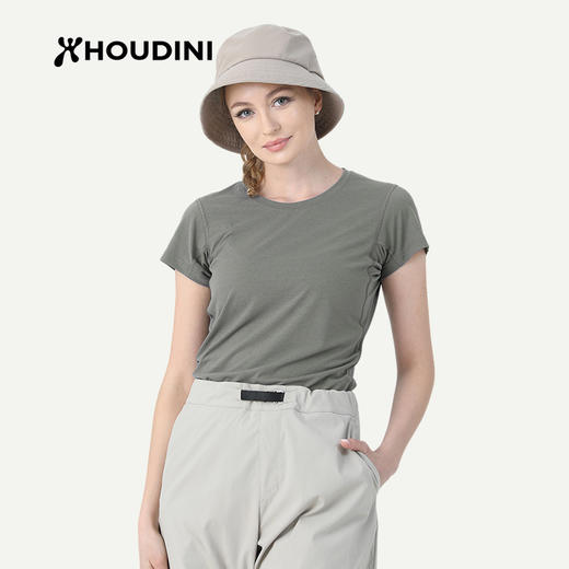 HOUDINI胡丁尼 Pace Air Tee 空速 女户外吸湿速干跑步短袖T恤860020 商品图0