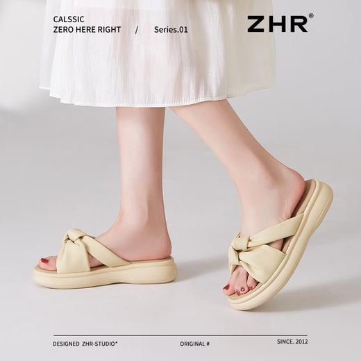 ZHR则则简约蝴蝶结厚底拖鞋女2025夏季新款时尚舒适透气防滑鞋子 商品图8