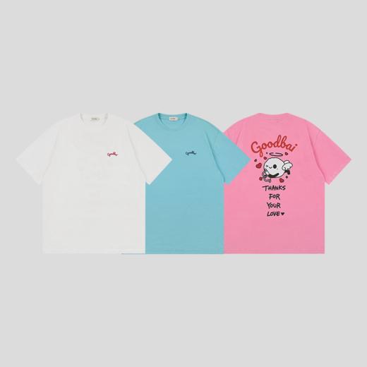 GOODBAI 丘比特小天使图案印花oversize短袖T恤 商品图0