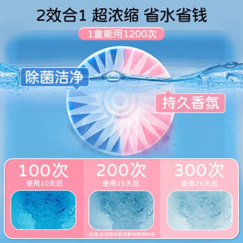 兔の力洁厕灵马桶清洁剂厕所卫生间去污蓝泡泡除臭除垢洁厕宝清洁块3盒 /家庭清洁/纸品 /家庭环境清洁 /洁厕灵 商品图1