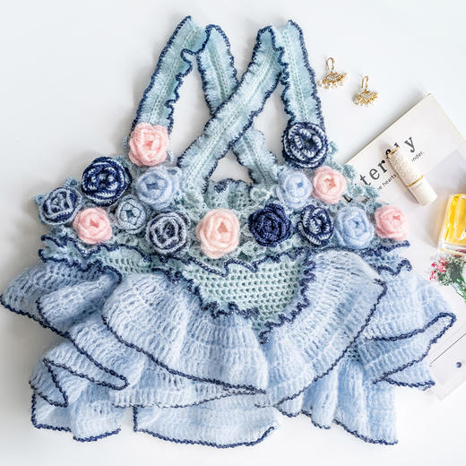 苏苏姐家遇见蔷薇手工DIY编织钩针背心毛线团打发时间自制材料包 商品图3