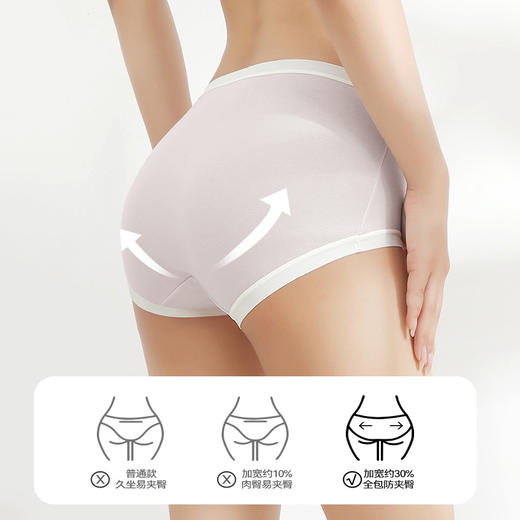【59元4条】宝娜斯A类母婴级100支新疆长绒棉内裤 7A抑菌柔软透气中腰无痕女士内裤 商品图2