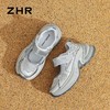 ZHR则则【6.5cm】厚底透气镂空老爹鞋女夏季魔术贴增高运动凉鞋女 商品缩略图0
