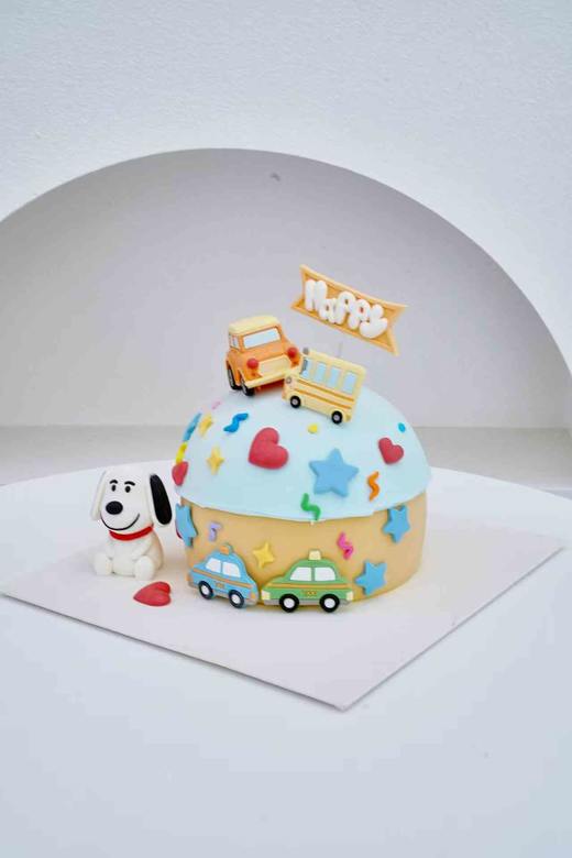 儿童节汽车小狗主题蛋糕 商品图0