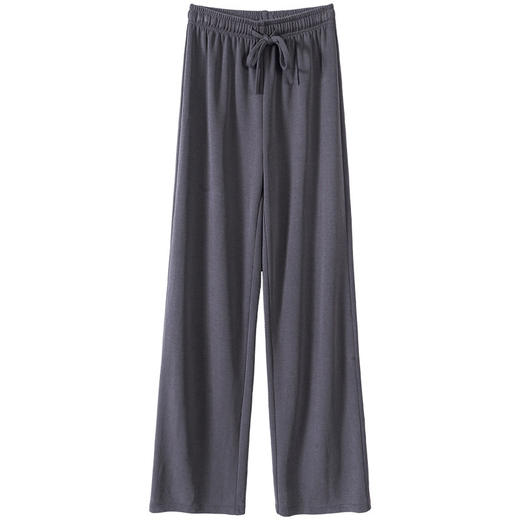 丁摩 冰丝铜氨丝阔腿裤女夏季薄款高腰垂感直筒裤运动宽松拖地裤子5ZF-K278 商品图4