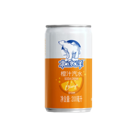 北冰洋MINI橙汁汽水200ml*6罐