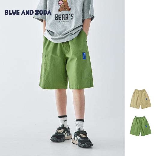 蓝汽水轻薄口袋短裤876B256053JX 商品图0