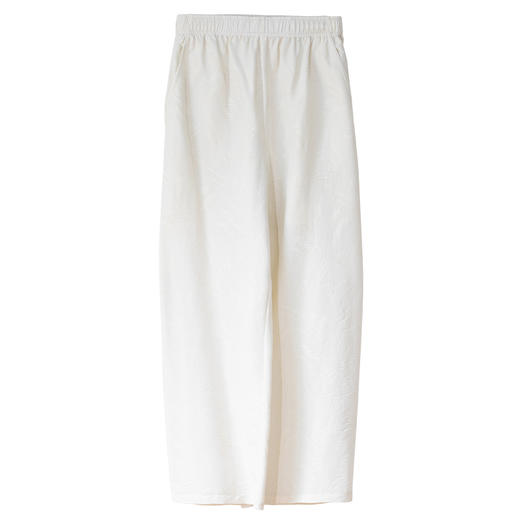 牧衣游原创 提花宽松裤子女夏新款轻薄清凉松紧腰百搭休闲裤 归丛 商品图4