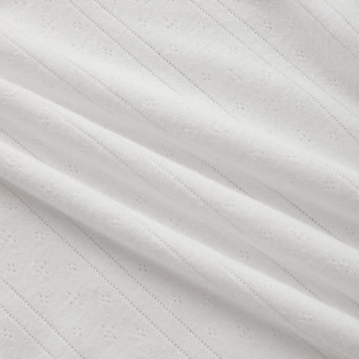 ROMI STUDIO可爱居家系列  白色全棉坑条肌理直筒长裤RWCSXT1997 商品图4