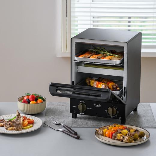 德国ernte黑色双层红外线小烤箱家用小型烘焙多功能迷你全自动 商品图2