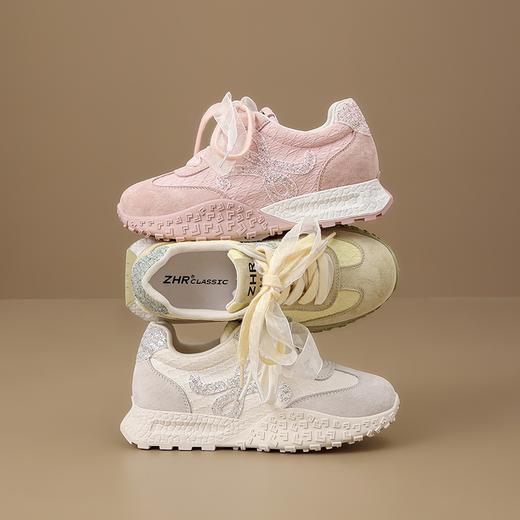 ZHR芭蕾风德训鞋内增高多巴胺阿甘鞋2025夏季新款透气舒适旅游鞋 商品图4