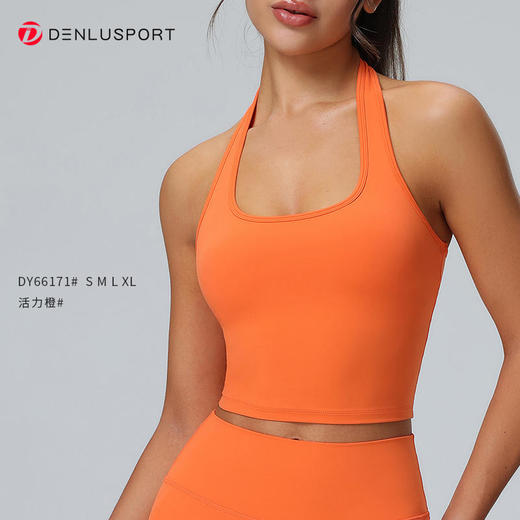 时尚深U挂脖运动内衣DY66171#春夏新款防震聚拢瑜伽服健身美背 商品图5