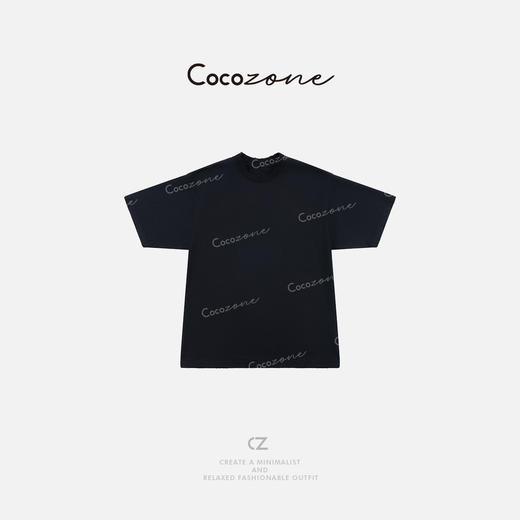 COCO ZONE 刘一一  【100棉】圆领简约复古通勤风短袖T恤CD1A0882 商品图3