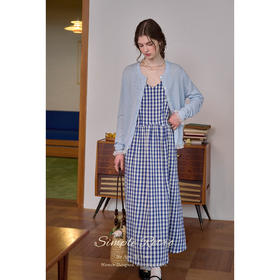 SimpleRetro拼接蕾丝边冰丝针织开衫女薄款