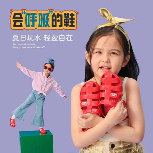 YECOMINIDD 2025新款凉鞋儿童罗马鞋宝宝男童洞洞鞋沙滩女童透气YECO25-03 商品图2