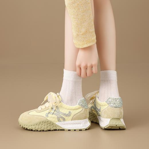 ZHR芭蕾风德训鞋内增高多巴胺阿甘鞋2025夏季新款透气舒适旅游鞋 商品图2