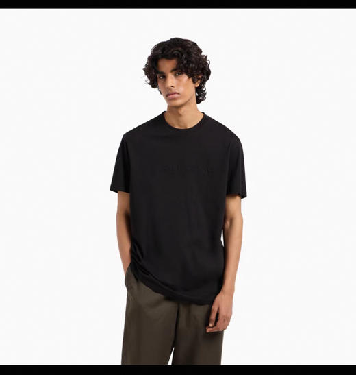 A.X 拉架弹力棉 立体浮雕字母 圆领短袖T恤 TX492 商品图2