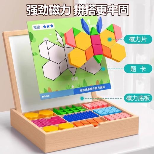 【BABY TOYS，多功能磁力七巧板！】拼图磁力七巧板 几何磁性积木 宝宝幼儿园益智力 3岁6男孩女儿童玩具-QQ 商品图1