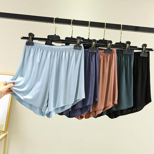 丁摩 莫达尔短款阔腿裤夏季新款宽松大码短裤女中腰薄款热裤沙滩睡裤5ZF-2107 商品图0