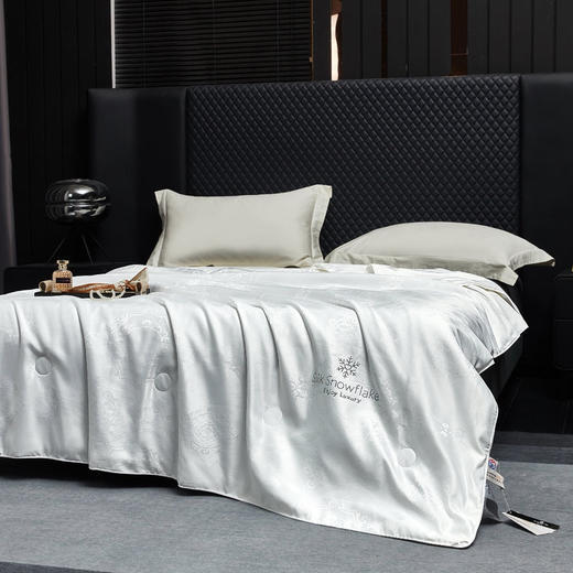 【破价秒杀！高奢专柜品质捡漏】格兰薇高端蚕丝雪绒被｜60支贡缎大提花+中东ab钻颜值爆表（蚕丝雪绒填充，轻盈舒适亲肤~）基地直邮 商品图2