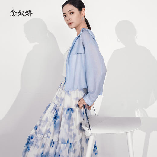 【商场同款】CNS4576 “ 艺术晕染半裙” 速干面料 轻盈塔裙 商品图3