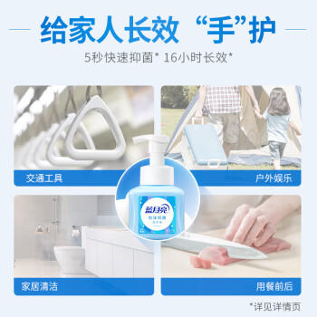 蓝月亮泡沫洗手液抑菌99.9% 泡泡丰富滋润保湿(琥珀雪松)255ml*2 /个人护理 /身体护理 /洗手液 商品图1