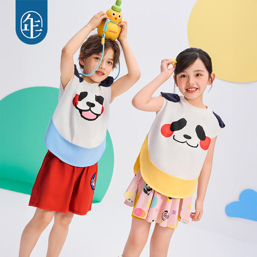 年衣25年夏季新款A字裙公主可爱卡通儿童裙子盼达多多短裙 商品图4