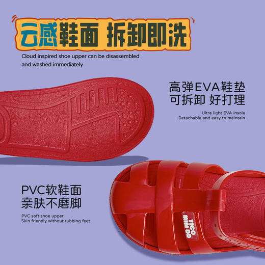 YECOMINIDD 2025新款凉鞋儿童罗马鞋宝宝男童洞洞鞋沙滩女童透气YECO25-03 商品图3