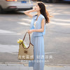 【专属特价】熙世界夏日穿搭一整套2025年新款女装蓝色无袖衬衫半身裙两件套装 商品缩略图1