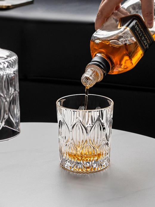 捷克进口BOHEMIA水晶玻璃杯创意套装威士忌杯 洋酒杯子家用啤酒杯波西米亚奥尼威士忌套装（1樽6杯） 商品图6