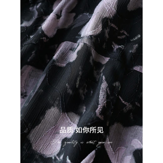 COCOBELLA花卉印花立体荷叶连衣裙度假风女人味吊带裙FR3095 商品图4