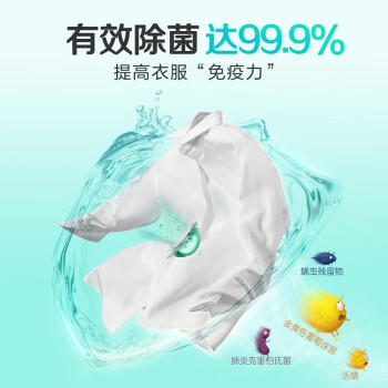立白 洗衣凝液珠104颗 除菌洁净  留香珠洗衣液 洗衣无残留 (两盒装) /家庭清洁/纸品 /衣物清洁 /普通洗衣液 商品图3