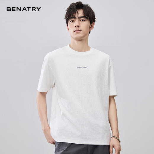 贝纳川夏季肌理面料圆领短袖T恤ECF214012 商品图1